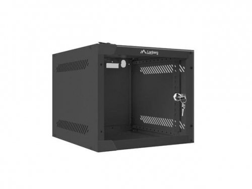 Szafa instalacyjna Rack wisząca 10 cali 4U 280x310mm czarna Lanberg (flat pack)