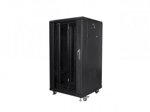 Szafa instalacyjna Rack stojąca 19 cali 22U 600x600 czarna Lanberg (flat pack)