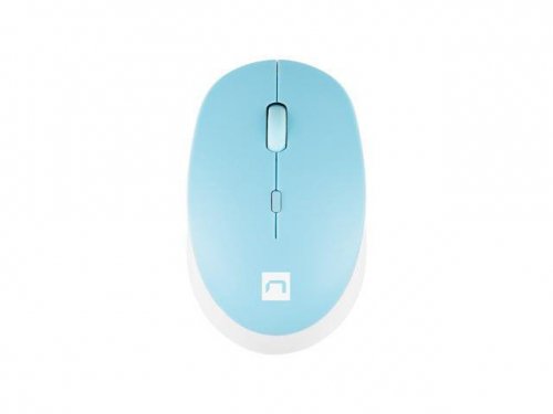 Mysz bezprzewodowa Natec Harrier 2 bluetooth 5.1 1600 DPI z cichym klikiem biało-niebieska