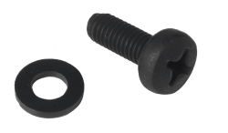 CAYMON KS600 Bolt M6 x 16 mm DIN7985 black phosphated + nylon washer 100 pcs pack