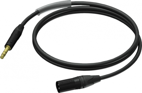 PROCAB PRA724/1.5 XLR male - Jack male stereo - UltraFlex™ 1.5 meter