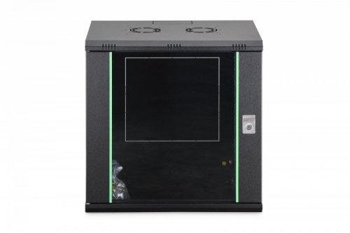 Digitus Szafa sieciowa wisząca Dynamic 19" 12U rack 607x600x450mm, drzwi szyba, czarna, niezłożona, 60kg