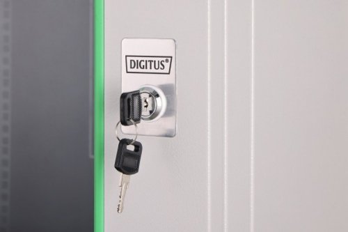 Digitus Szafa sieciowa wisząca Dynamic 19" 12U rack 607x600x600mm, drzwi szyba, szara, niezłożona, 60kg