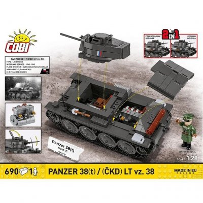 Cobi Klocki Klocki Panzer 38 LT VZ.38 690 elementów