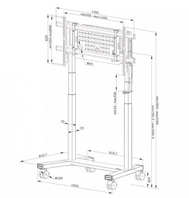 Neomounts Wózek na TV FL55-975BL1
