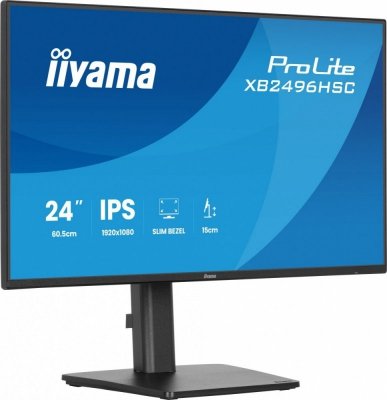 IIYAMA Monitor komputerowy  24 cale XB2496HSC-B1 IPS, FHD, HDMI, USB-C (PD 65W), 144Hz