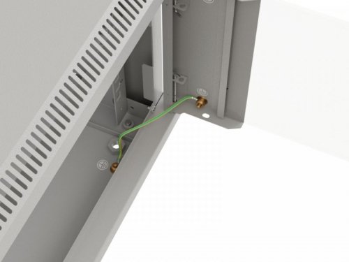 Lanberg Szafa instalacyjna rack wisząca 19 cali 12U 540x350 szara drzwi przeszklone (flat pack)