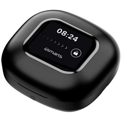 4smarts Słuchawki Bluetooth OWS tłumacz AI z wyświetlaczem SkyBuds Czarne