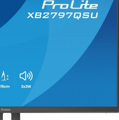 IIYAMA Monitor ProLite  27 cali XB2797QSU-B1 IPS,QHD,2xHDMI,DP,350cd,75Hz,1000:1,     USB HUB,x4 ((2x Type-A v.3.2 Gen 1 (5Gbps, 4.5W) 2x Type-C (5Gbps, 5W))