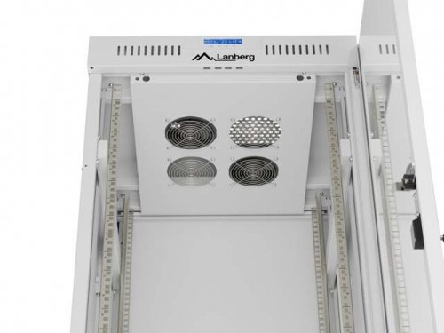 Lanberg Szafa instalacyjna rack stojąca 19" 32U 600x600 szara drzwi     perforowane LCD ( Flat pack)