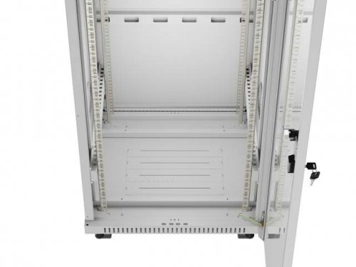 Lanberg Szafa instalacyjna rack stojąca 19" 32U 600x600 szara drzwi     perforowane LCD ( Flat pack)