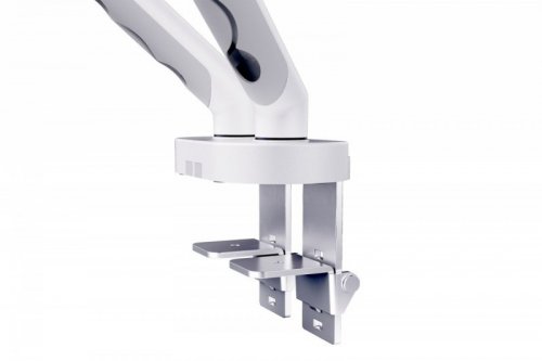 Digitus Ramię biurkowe podwójne z zaciskiem i sprężyną mechaniczną 2x LCD max. 35" obciążenie 2x10kg, VESA: 75x75, 100x100, białe