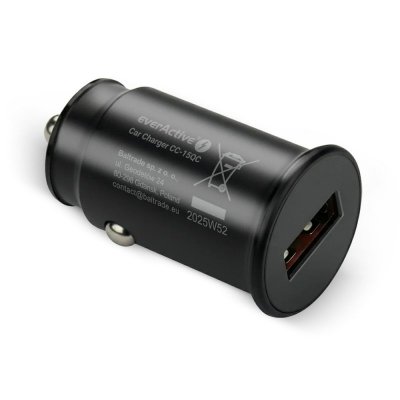 everActive Ładowarka samochodowa CC-15QC QC3.0 18W 1XUSB + kabel USB-C 1m