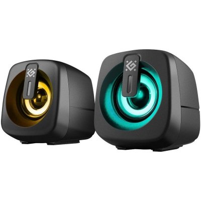 Defender Głośniki komputerowe J1 2.0 6W LED USB czarne