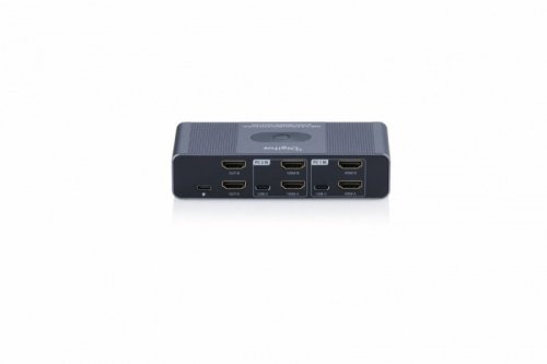 Digitus Przełącznik / Switch KVM HDMI 2x2 | UHD 4K@60Hz | 3x USB-A 3.1 Gen1 | 1x USB-C USB 3.1 Gen1 | Audio | Core Line