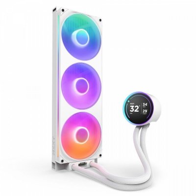 NZXT Chłodzenie wodne Kraken elite 420 RGB LCD białe