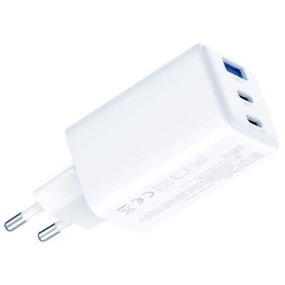 3MK Ładowarka sieciowa Hyper GaN 65W 1xUSB-A 2xUSB-C PD QC4+ biała