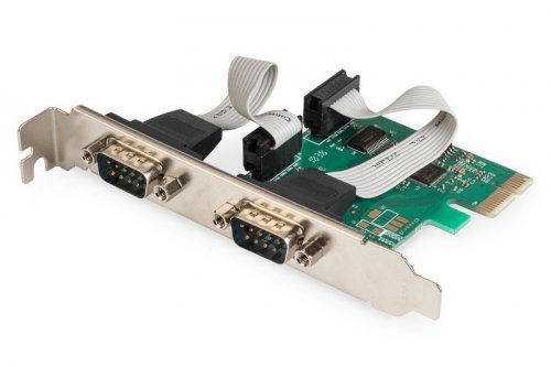 Digitus Karta rozszerzeń (Kontroler) RS232 PCI Express, 2xDB9, Low Profile, Chipset: ASIX99100