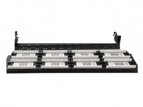 Gembird Patch Panel 48 Portów 19&#039;&#039; Kat.6 z funkcją organizacji kabli  czarny