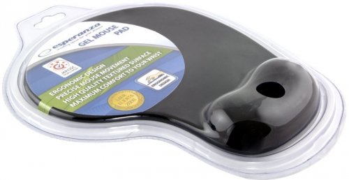 Esperanza PODKŁADKA POD MYSZ ŻELOWA EA137K CZARNA / wymiary 230x190mm /    grubość 20mm