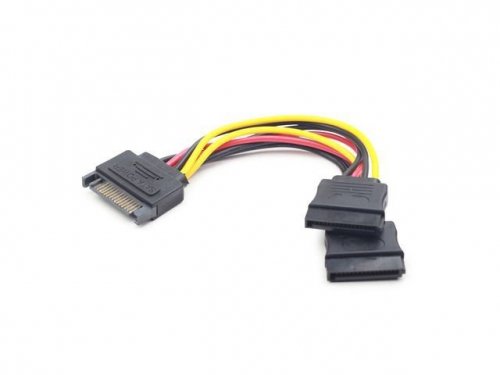 Gembird KABEL SATA (M)-&gt;SATA(F)X2 15CM
