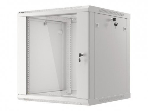 Lanberg Szafa instalacyjna wisząca 19&#039;&#039; 12U 600X600mm szara (drzwi       szklane)