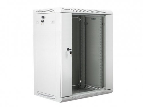 Lanberg Szafa instalacyjna wisząca 19&#039;&#039; 15U 600X450mm szara (drzwi       szklane)