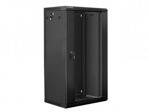 Lanberg Szafa instalacyjna wisząca 19&#039;&#039; 22U 600X450mm czarna (drzwi      szklane)