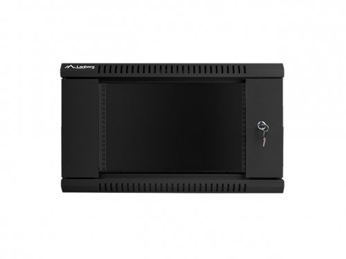 Lanberg Szafa instalacyjna wisząca 19&#039;&#039; 6U 600X450mm czarna (drzwi       szklane)