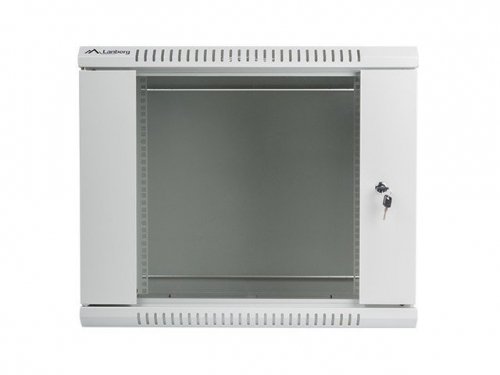 Lanberg Szafa instalacyjna wisząca 19&#039;&#039; 9U 600X600mm szara (drzwi        szklane)