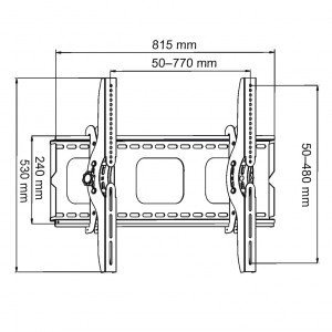 ART Uchwyt do TV LCD/LED/PLAZMA 32-100 100KG AR-08 regulacja w pionie