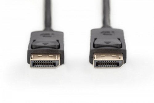Digitus Kabel połączeniowy DisplayPort z zatrzaskami 4K 60Hz UHD Typ DP/DP M/M czarny 1m