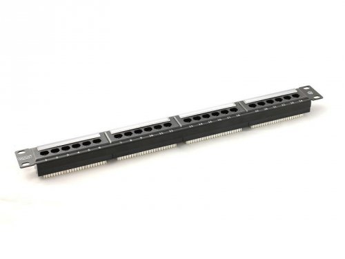 Digitus Patch panel 19 cali 24 porty, kat.5e, U/UTP, 1U, czarny (kompletny)