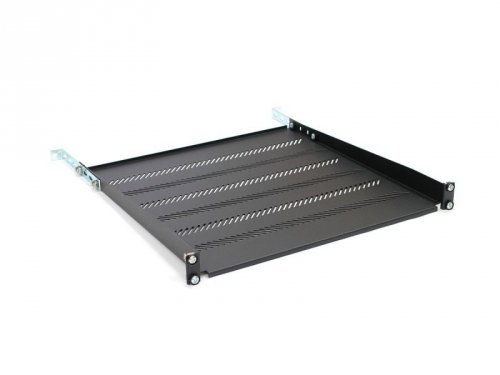 Digitus Półka do szaf 450mm 19 cali 483x450mm 1U czarna z regulacją i podporą