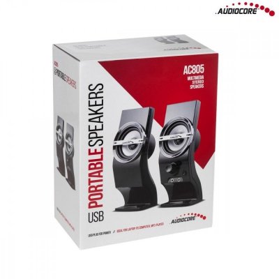 Audiocore Głośniki komputerowe 6W AC805 USB Black