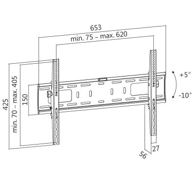 LogiLink Uchwyt ścienny LCD/LED VESA, 37-70&#039;, max. 50kg