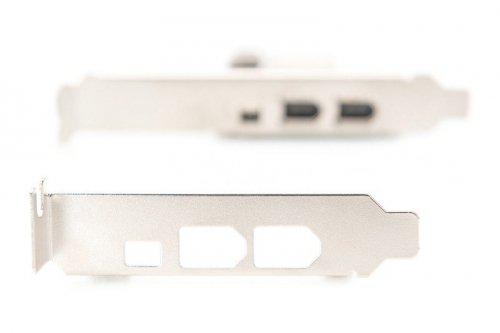 Digitus Karta (Kontroler) Firewire (400) PCI Exp., 2xZew. 1xZew.(Mini) IEEE1394a 6pin+Mini,Low Profile,VT6308P