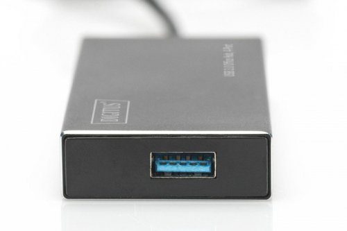 Digitus HUB/Koncentrator 4-portowy USB 3.0 SuperSpeed, aktywny, aluminium