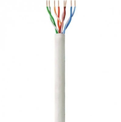 Techly Kabel instalacyjny skrętka UTP Cat6 4x2 drut 100% miedź  305m szary