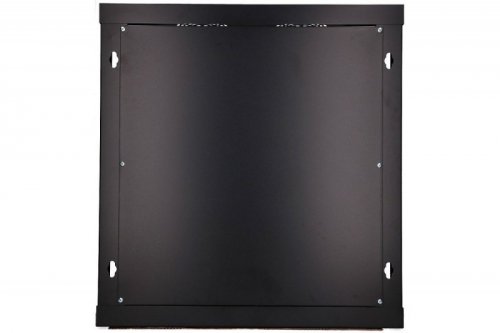 Extralink Szafka wisząca rack 12U 600x600 czarna szklane drzwi