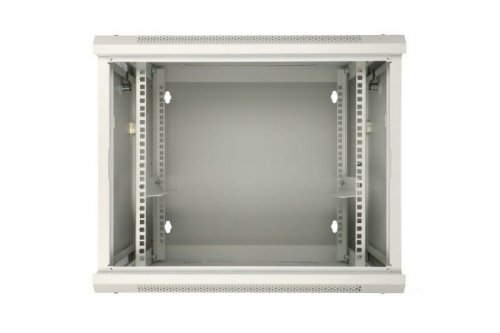 Extralink Szafka wisząca rack 12U 600x600 szara dwusekcyjna