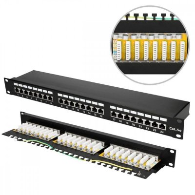 Extralink Patchpanel 24 porty CAT5E STP V2