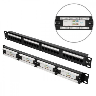 Extralink Patchpanel 24 porty CAT6 UTP V2