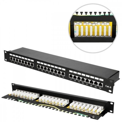 Extralink Patchpanel 24 porty CAT6 STP V2