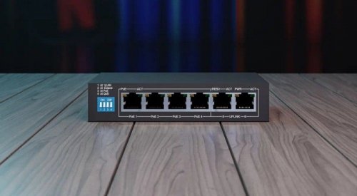 Extralink Switch EUROS V2 6 portów POE SWITCH 4X porty 10-100MBPS POE + 2X porty UPLINK 802.3AF 60W