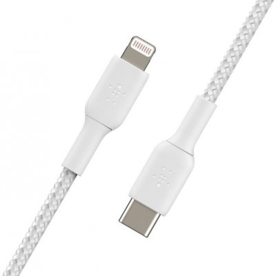 Belkin Kabel Braided USB-C Lightning 1m biały