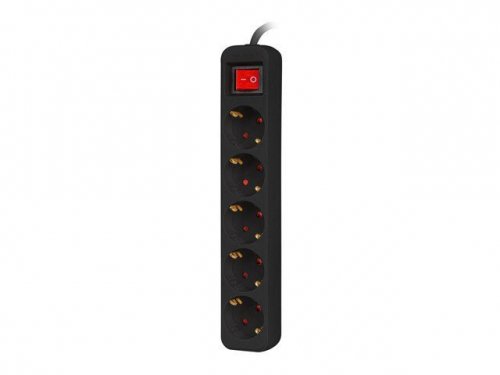 Lanberg Listwa przedłużacz 3m 5x230 c  PS1-05F-0300-BK