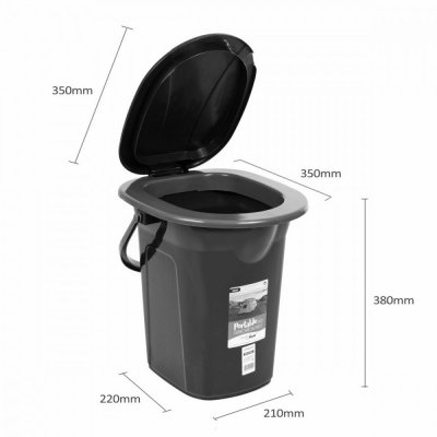GreenBlue Toaleta turystyczna GB320GG Zielono-szara