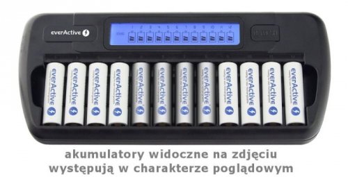 everActive Ładowarka procesorowa NC-1200 do 12 akumulatorków AA/AAA