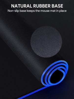 AUKEY KM-P7 RGB XXL gamingowa podkładka pod mysz i klawiaturę | 900x400x4mm | wodoodporna | gumowany spód | aplikacja G-aim Cont
